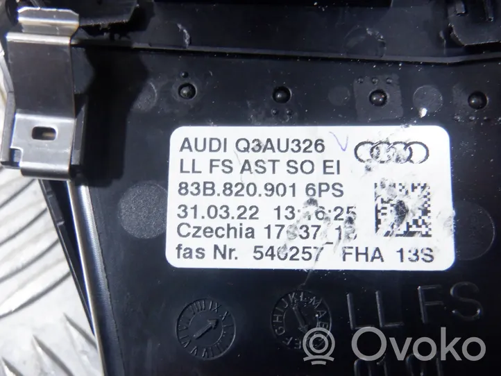 Audi Q3 F3 Kojelaudan sivutuuletussuuttimen kehys 83B820901