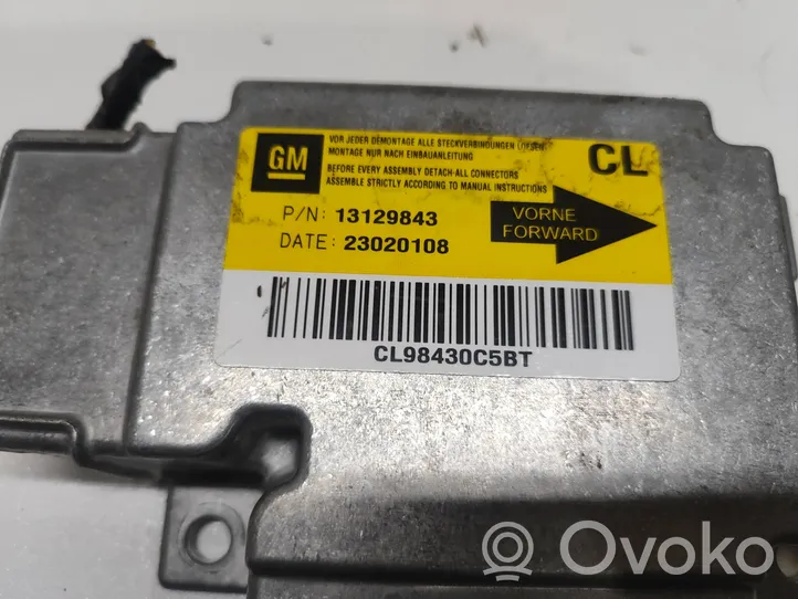 Opel Vectra C Oro pagalvių valdymo blokas 13129843