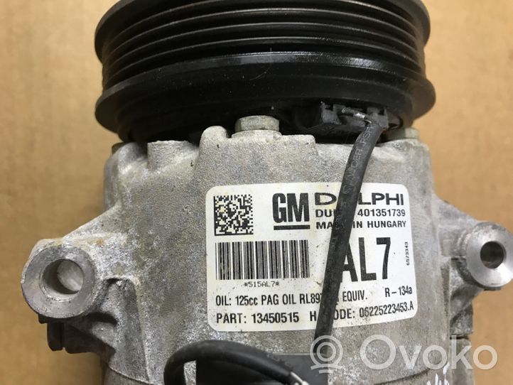 Opel Astra J Ilmastointilaitteen kompressorin pumppu (A/C) 13450515