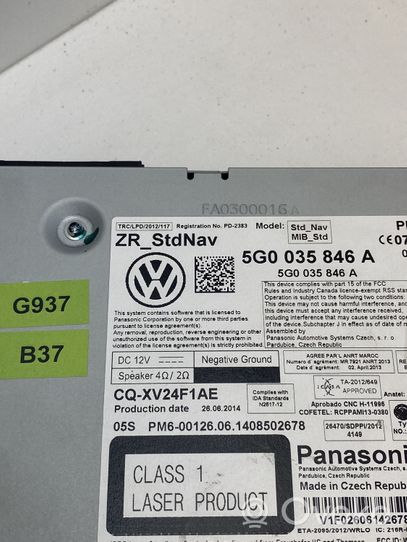 Volkswagen Golf VII Считывающее устройство CD/DVD навигации (GPS) 5G0035846A