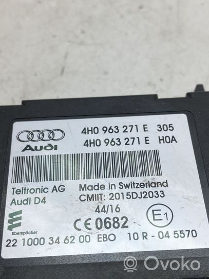 Audi Q7 4M Centralina/modulo riscaldamento ausiliario 4H0963271E