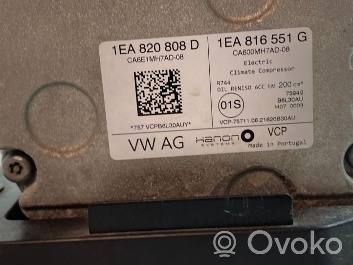 Volkswagen ID.3 Compressore aria condizionata (A/C) (pompa) 1EA820808D