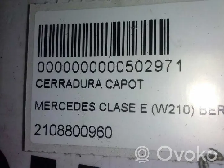 Mercedes-Benz E W212 Tvirtinimo kablys / kilpa 2108800960