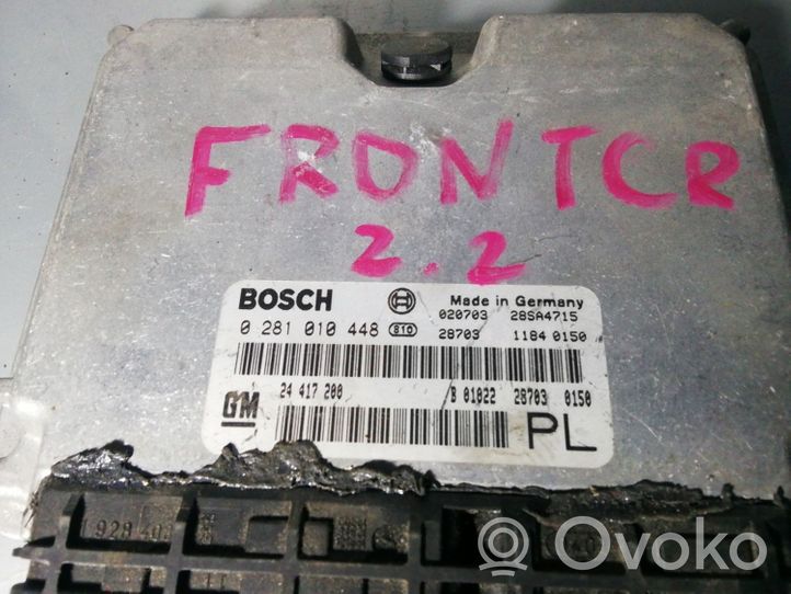 Opel Frontera B Module de commande suspension pneumatique arrière 0281010448