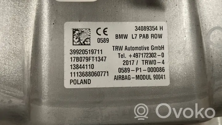 BMW 4 F32 F33 Poduszka powietrzna Airbag pasażera 34089354