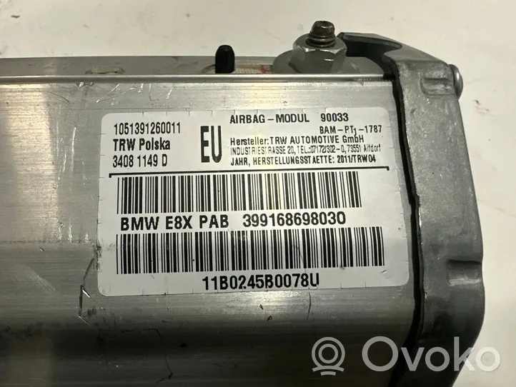 BMW 1 E81 E87 Poduszka powietrzna Airbag pasażera 399168698030