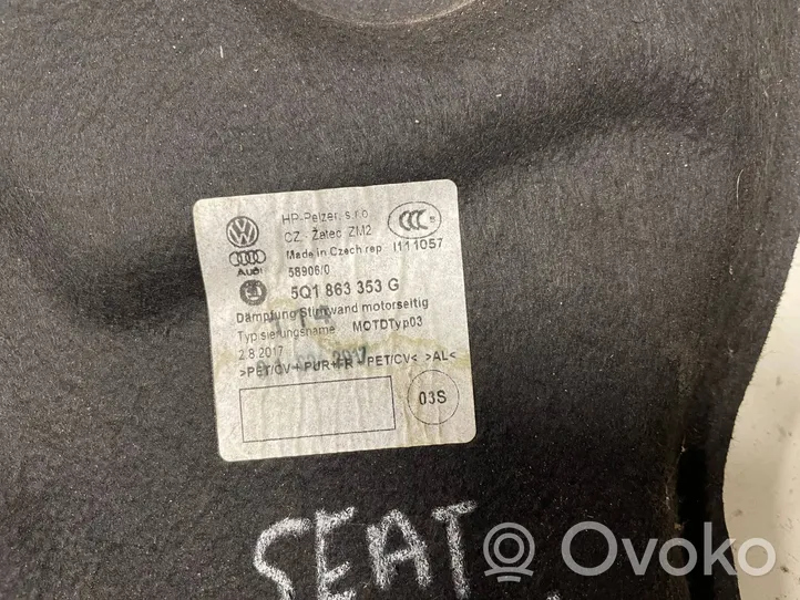 Seat Leon (5F) Osłona termiczna komory silnika 5Q1863353