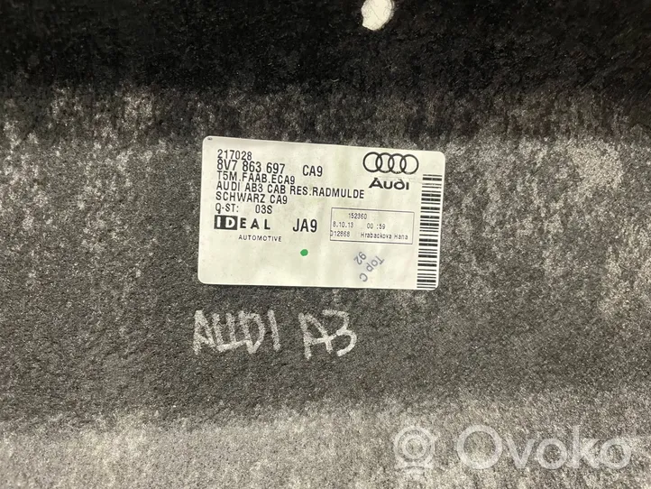 Audi A3 S3 8V Tappetino di rivestimento del bagagliaio/baule 8V7863697