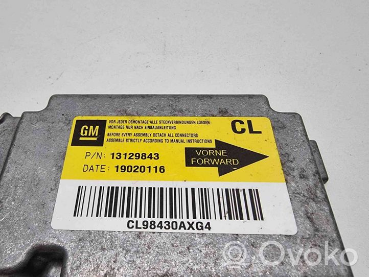 Opel Vectra C Oro pagalvių valdymo blokas 13129843