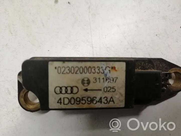 Audi A8 S8 D2 4D Airbag deployment crash/impact sensor 4D0959643A