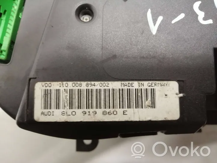 Audi A3 S3 8L Tachimetro (quadro strumenti) 8L0919860E