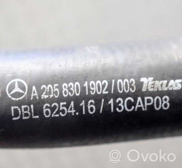 Mercedes-Benz C W205 Variklio aušinimo vamzdelis (-ai)/ žarna (-os) A2058301902