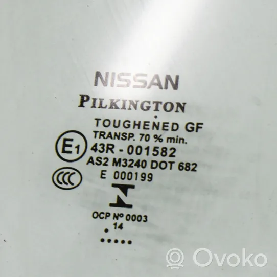 Nissan Qashqai Etuoven ikkunalasi, neliovinen malli 43R001582