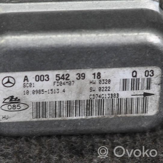 Mercedes-Benz C W203 Capteur d'accélération A0035423918
