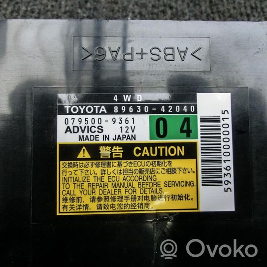 Toyota RAV 4 (XA30) Sterownik / Moduł skrzyni biegów 8963042040
