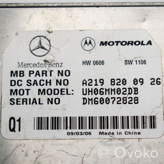 Mercedes-Benz GL X164 Bluetooth modulis A2198200926