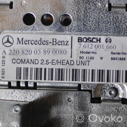 Mercedes-Benz S W220 Radija/ CD/DVD grotuvas/ navigacija A2208200389