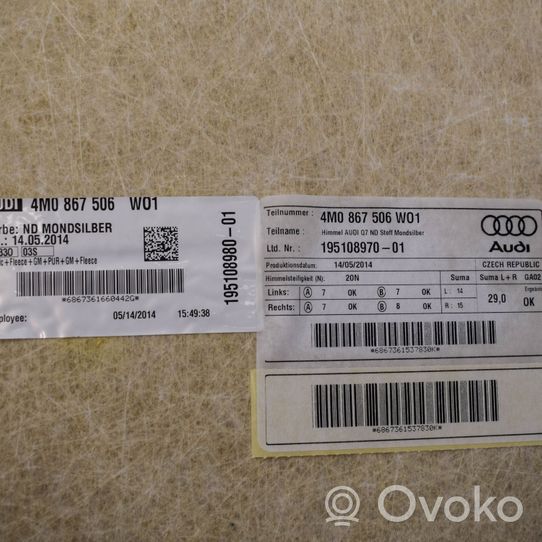 Audi Q7 4M Podsufitka 4M0867506