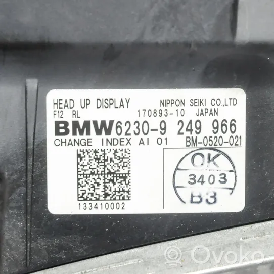 BMW 6 F12 F13 Head-up ekranas/ displėjus 9249966