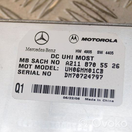 Mercedes-Benz C W203 Bluetoothin ohjainlaite/moduuli A2118705526