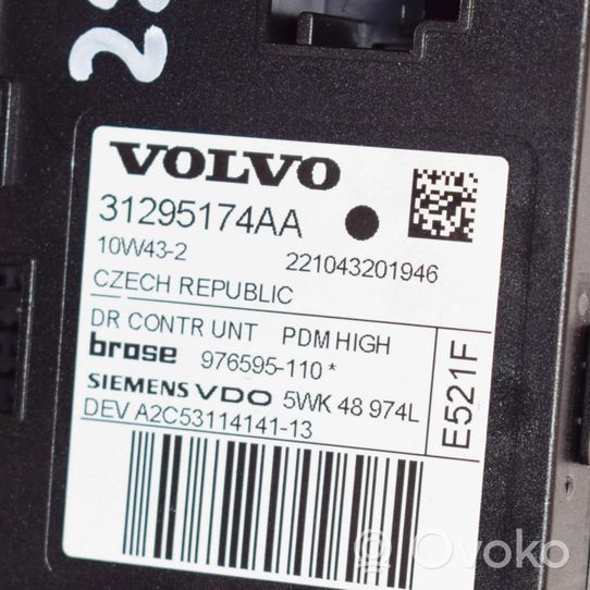 Volvo C70 Front door window regulator motor 31295174AA