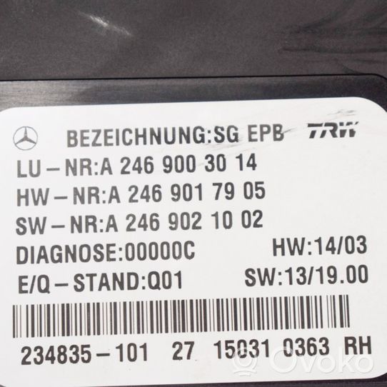Mercedes-Benz SLK R172 Unité de contrôle, module EMF frein arrière A2469003014