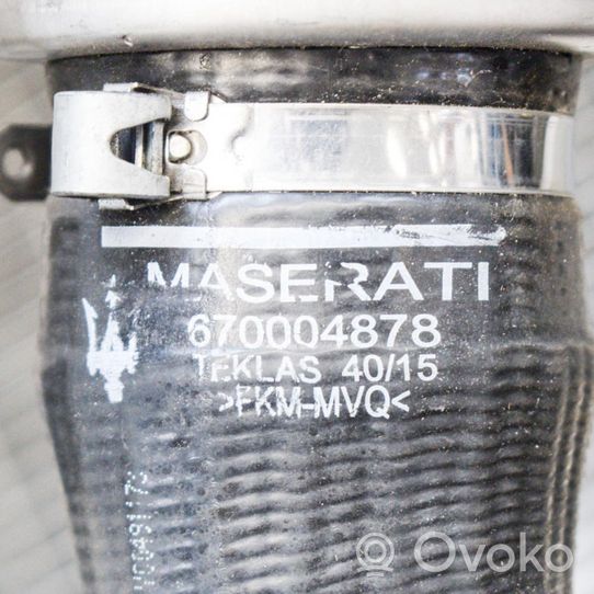 Maserati Ghibli Tube d'admission de tuyau de refroidisseur intermédiaire 670004156