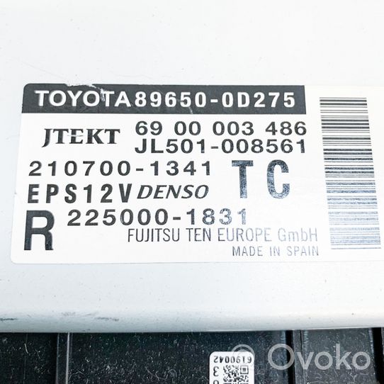 Toyota Yaris Centralina/modulo servosterzo 896500D275