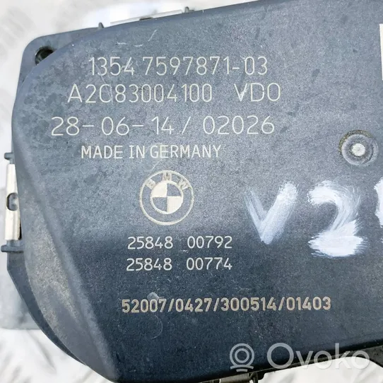 BMW 2 F22 F23 Clapet d'étranglement 7597871