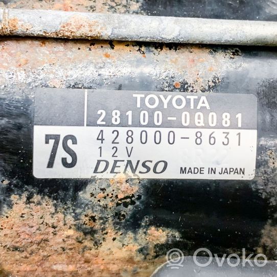 Toyota Yaris Käynnistysmoottori 281000Q081