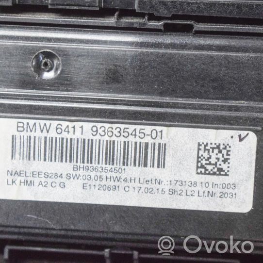 BMW 2 F22 F23 Sisätuulettimen ohjauskytkin 9363497