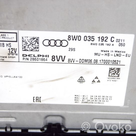 Audi Q5 SQ5 Unité principale radio / CD / DVD / GPS 8W0035192C