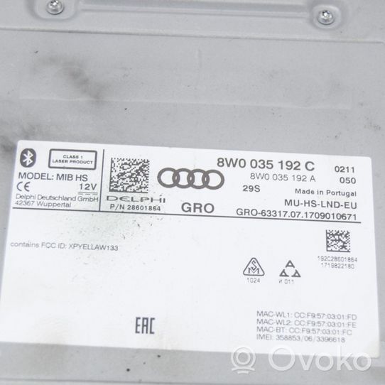 Audi A4 S4 B9 Radio/CD/DVD/GPS-pääyksikkö 28601864
