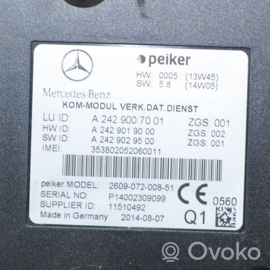 Mercedes-Benz E W212 Altri dispositivi A2429007001