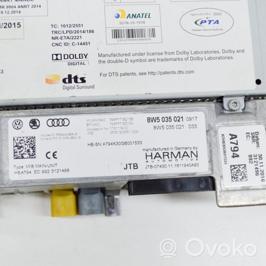 Audi A4 S4 B9 Navigācijas (GPS) vadības bloks T8GA270