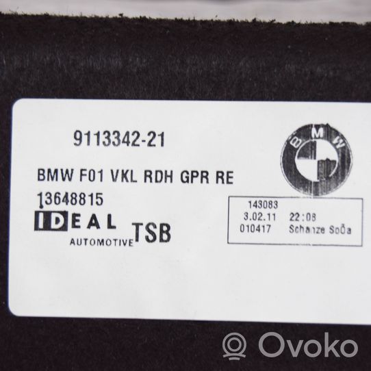 BMW 7 F01 F02 F03 F04 Revestimiento lateral del maletero/compartimento de carga 9113342