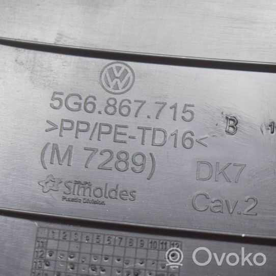 Volkswagen Golf VII Osłona tylna tunelu środkowego 5G6867715B