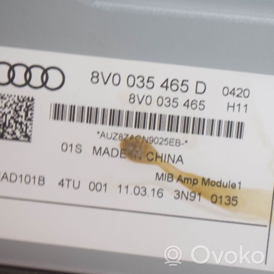 Audi A3 S3 8V Äänentoistojärjestelmäsarja 8V0035465