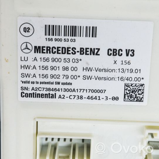 Mercedes-Benz A W176 Sterownik / Moduł komfortu A1569005303