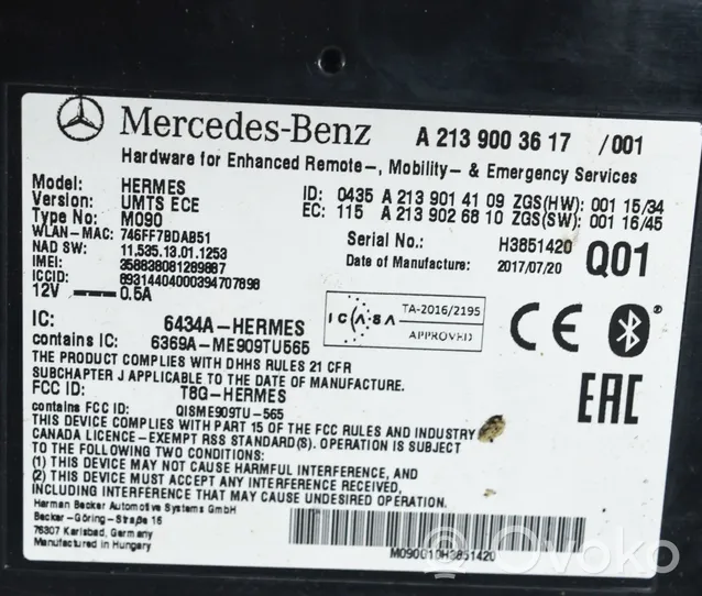 Mercedes-Benz A W176 Inne wyposażenie elektryczne A2139026810