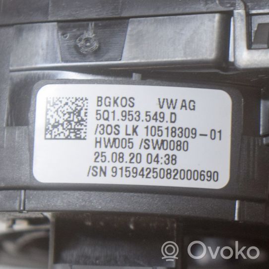 Volkswagen Golf VIII Bague collectrice/contacteur tournant airbag (bague SRS) 10518309