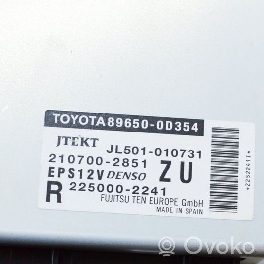 Toyota Yaris Centralina/modulo servosterzo 896500D354