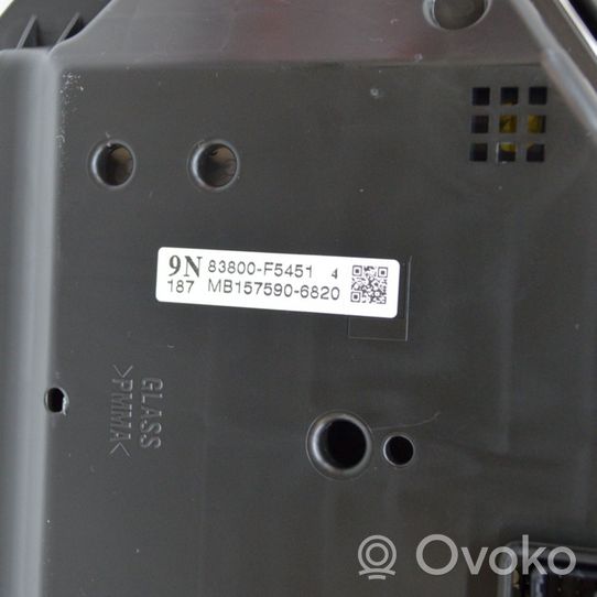 Toyota Yaris Tachimetro (quadro strumenti) 83800F5451