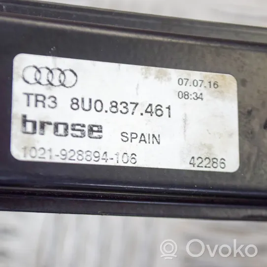 Audi Q3 8U Etuoven ikkunan nostin moottorilla 8U0837461