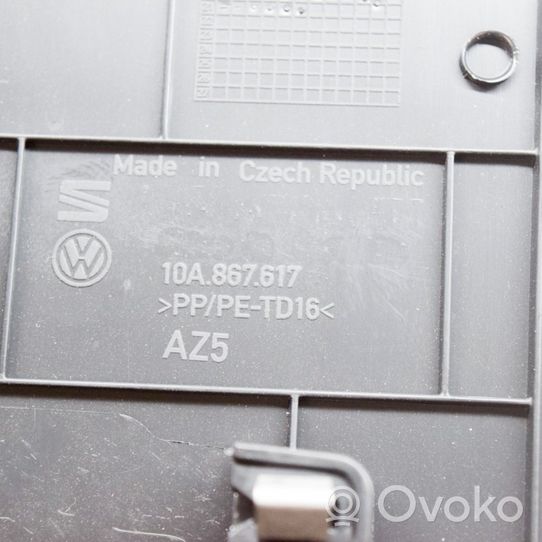 Volkswagen ID.3 Osłona tylna tunelu środkowego 10A867617