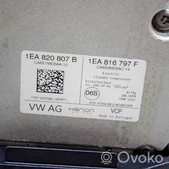 Volkswagen ID.3 Compressore aria condizionata (A/C) (pompa) 1EA816797F