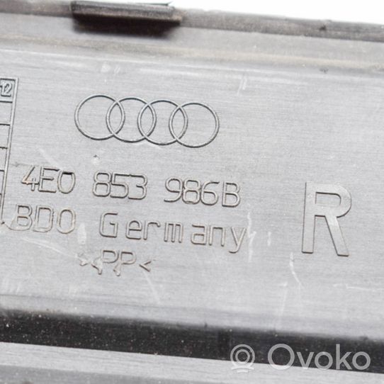 Audi A8 S8 D3 4E Copertura del rivestimento del sottoporta anteriore 4E0853986B
