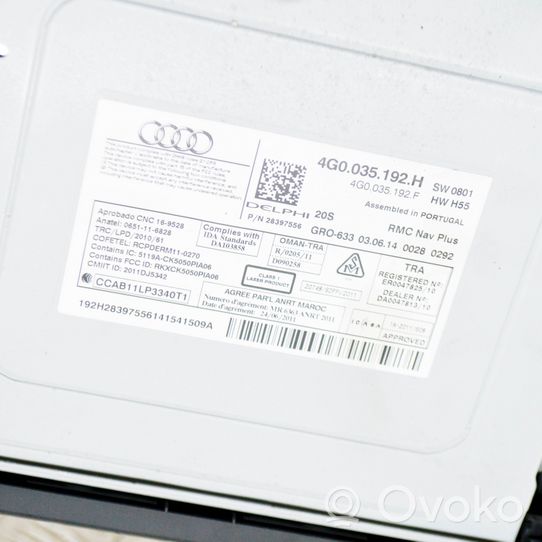 Audi A6 C7 Panel / Radioodtwarzacz CD/DVD/GPS 4G0035192H