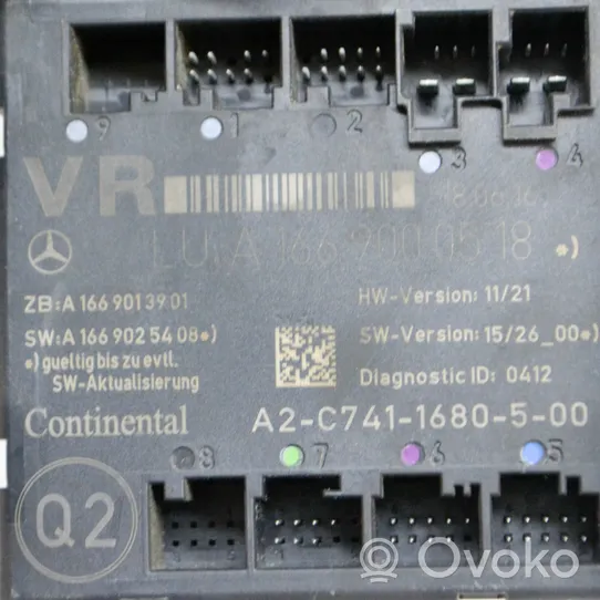 Mercedes-Benz A W176 Durų elektronikos valdymo blokas A2C7411680500