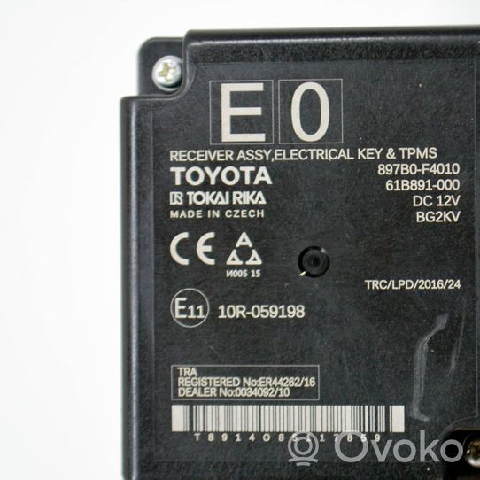 Toyota C-HR Beraktės sistemos KESSY (keyless) valdymo blokas/ modulis 897B0F4010